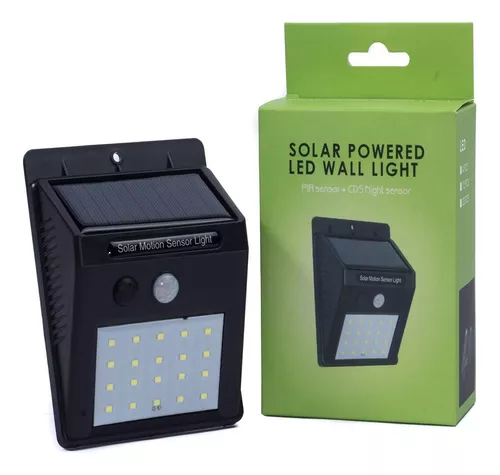 Lampara Luz Led Solar Sensor De Movimiento Para Exteriores - Ilumidelta  mercadolibre