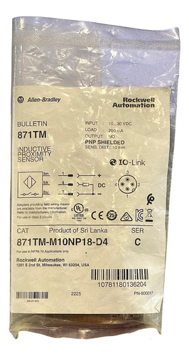Allen-bradley 871tm-m10np18-d4 Proximity Sensor