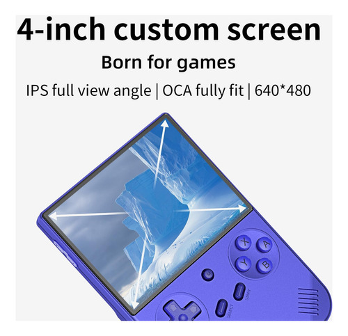 Consola Portátil Rg40xx V 64gb Linux 4 Ips Azul Indigo