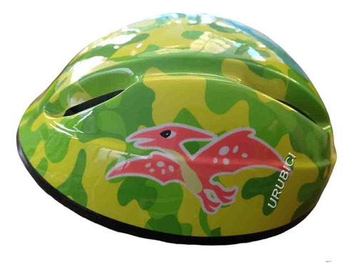 Casco De Niño Modelo Dinosaurio .verde 52cm Diam.aprox.