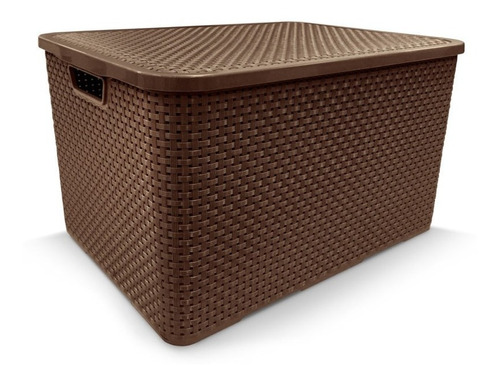 Caja Cesto Canasto Organizador Rattan 40lts 29x48.5c34.5cm