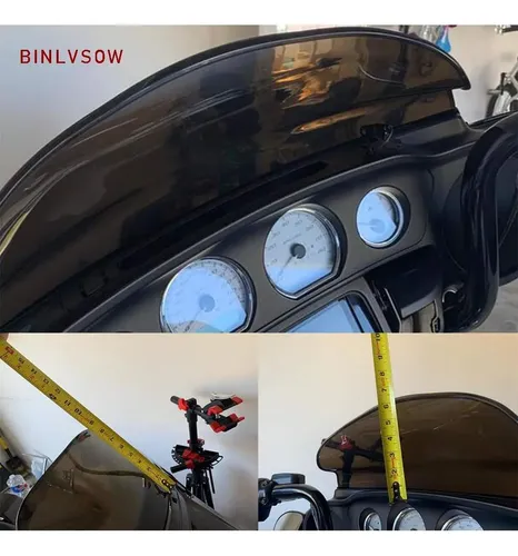 Parabrisas De Humo Claro Para Harley Touring Street Glide 2014-2024 - Altura 10.5 Pulgadas, Material Lexan