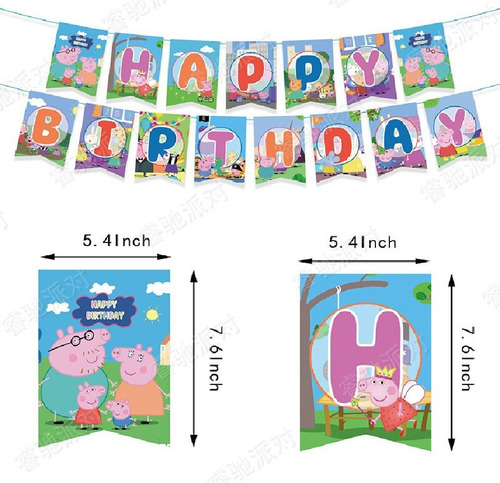 Cotillon Peppa Pig Decoración Cumpleaños Peppa La Cerdita 2