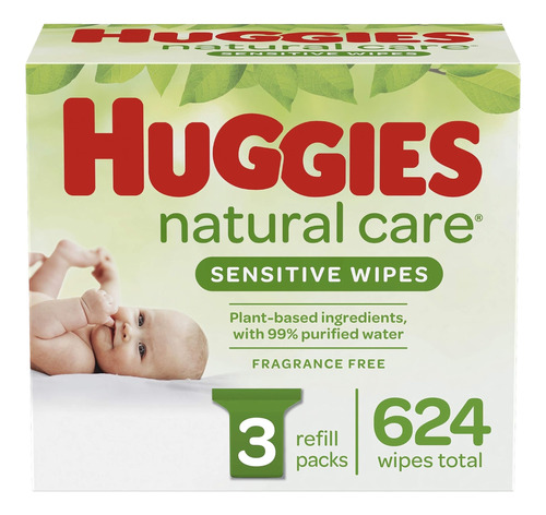 Toallitas Para Bebés Sensibles Huggies Natural Care, Sin 48