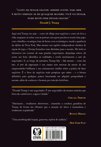 A Arte Da Negociação, De Trump, Donald J.. Editorial Cdg Edições E Publicações Eireli, Capa Mole Em Português, 2017