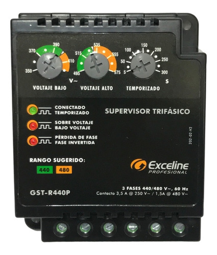 Supervisor Trifasico Exeline 440-480 Volts Ac