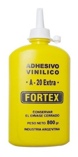 Cola Vinilica Adhesiva Fortex X 800g Madera Carpintero