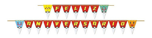 Faixa Feliz Aniversário Pocket Monsters - 1 Unidade - Junco