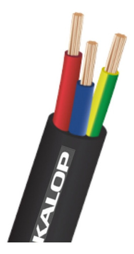 Cable Tipo Taller Kalop 3x2,5 Mm Tpr Rollo X 125mt / Metros