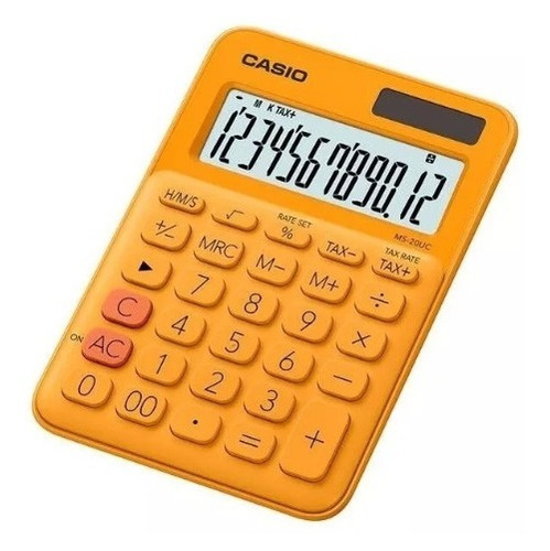 Calculadora Casio Ms20 Impuesto Solar  Numero Grande Negocio Color Amarillo