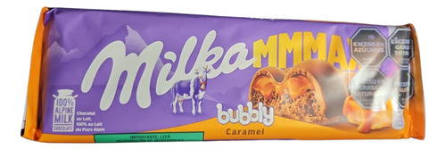 Chocolate Milka Max Bubbly Caramel 250 G Importado