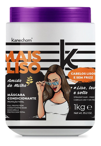 Mascara Capilar Acondicionadora Mais Liso Kanechom 1 Kg