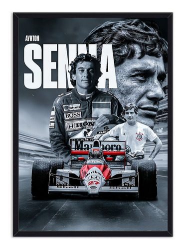 Cuadro Decorativo Póster Ayrton Senna F1