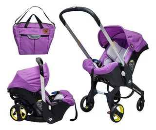 Star Kids Carriola Polux Convertible 4 En 1 Con Pañalera Color Dream Purple