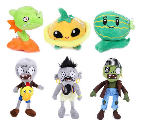 Muñecas Plants Vs. Zombies De 6 Piezas, Nogal R