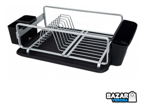 Imagen 1 de 3 de Secaplato Escurridor Platos De Aluminio Bandeja Cubiertero