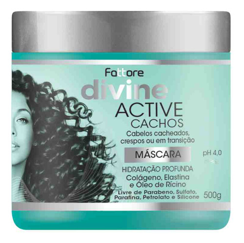 Kit Shampoo E Máscara Active Cachos Fattore Hidratação