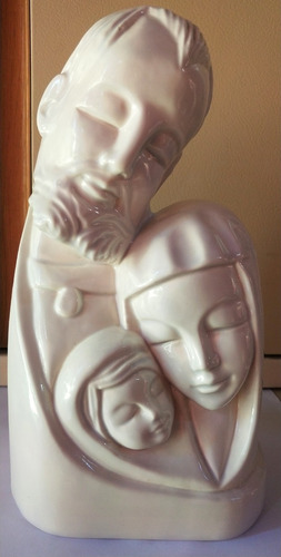Escultura Busto Jesus Maria Y Jose Hecha A Mano 1991