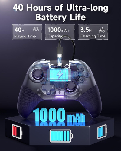 Easysmx X10 Controlador Inalámbrico Para Pc Con Doble Efecto