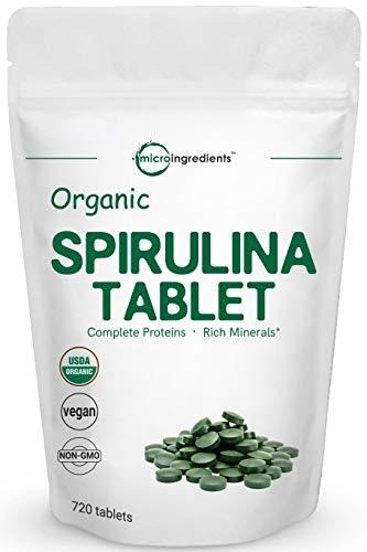 Suplementos De Espirulina Organicos, 3000mg Por Porcion, 720