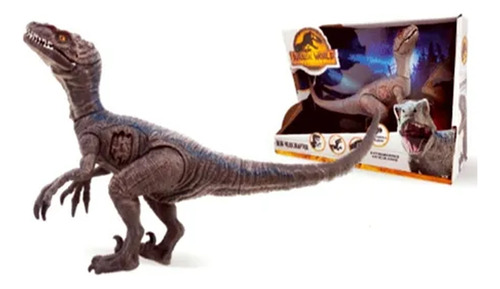 Blue Velociraptor Articulado C/sonido 22 Cm Ploppy.3 735859