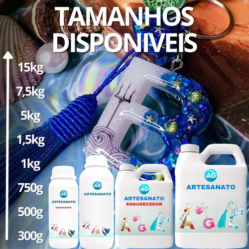 Resina Epóxi Para Madeiras E Artesanatos Kit Com 1kg