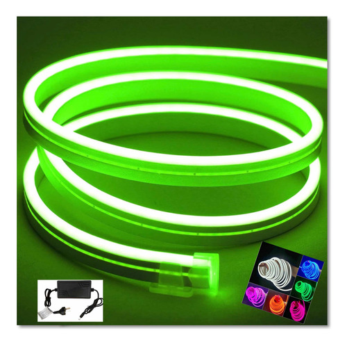 Manguera Luces Neon Luz Led Roja 5m Exterior + Fuente