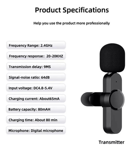 Plug Play Microfono Inalambrico Para Android Usb-c