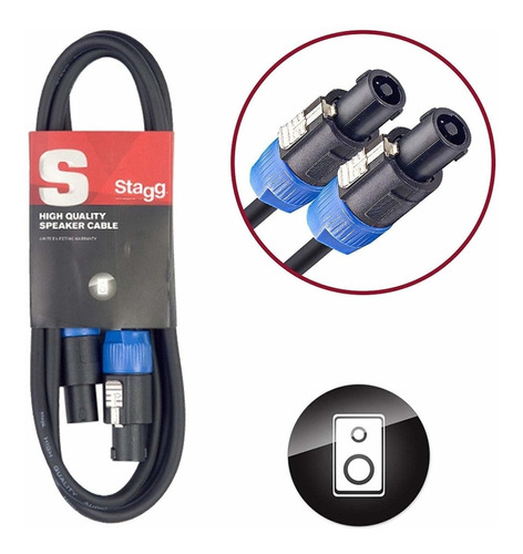 Cable Speakon Plug De 10 Metros Stagg Ssp10ss15