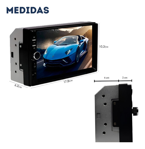 Central Multimidia Mp5 Android Smart 7' Carplay Espelhamento