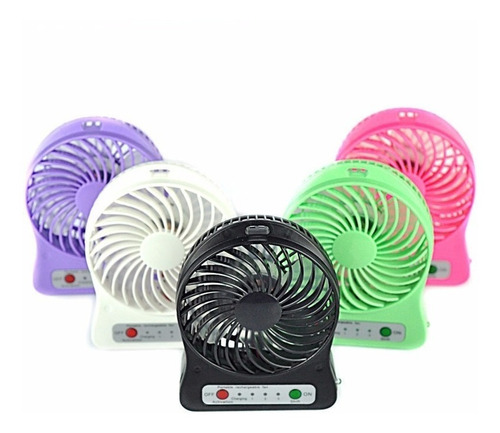 10 Mini Ventilador Portatil Bateria Recargable 3 Velocidades