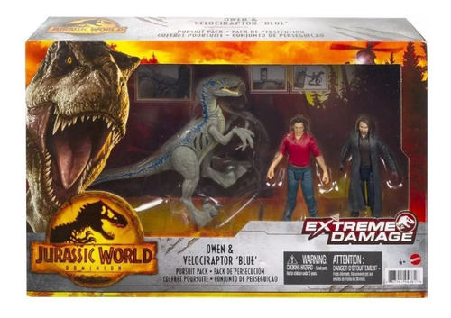 Jurassic World Dominion Set Owen Velociraptor Blue Persecusi