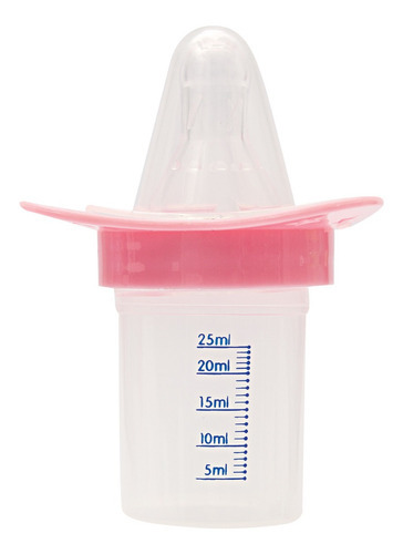 Dosador De Remedio Chupeta Bebes Com Mililitros Buba 25 Ml Cor Rosa