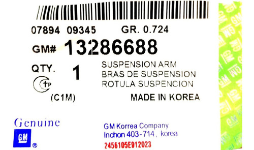 Rotula Orlando Cruze Gm Made In Korea 13286688 Tienda Fisica