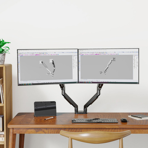Soporte Monitor Doble Escritorio Tv/monitor 2 Brazos 17-27
