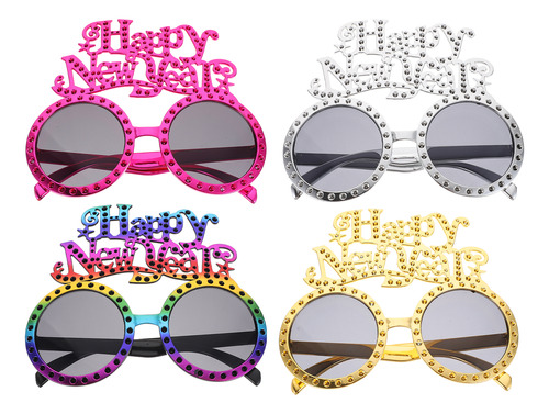 Gafas Divertidas Para Fiestas De Año Nuevo, Navidad, 4 Unida