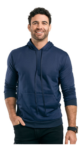 Hoodie Hombre Azul Mp 89754