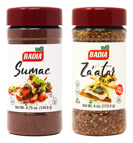 Sumac 134.6gr + Za'atar 113.4gr Badia Árabe Zumaque Zaatar