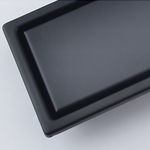 Imagen 5 de 8 de Rejilla Piso Rectangular Invisible De 80cm X 10cm Negro Mate