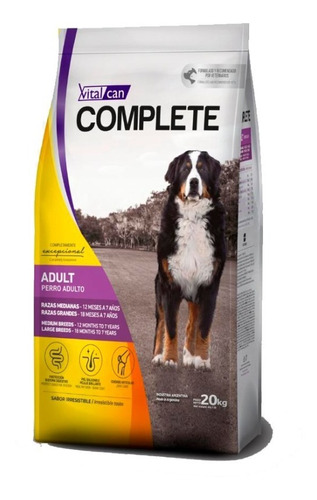 Vital Can Complete Perro Adulto 20 Kg Med Grande Envio Caba