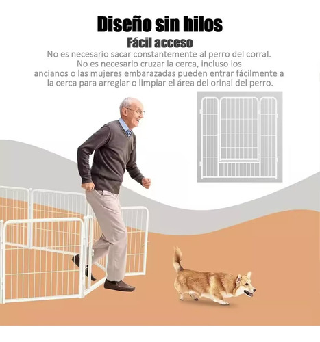 Corral Para Mascotas Jaula Perros Valla Metal 120cm × 60cm