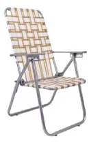 Comprar Sillon Plegable Aluminio Coversol Apoya Brazos Madera 80032 Color Blanco\u002Fdorado