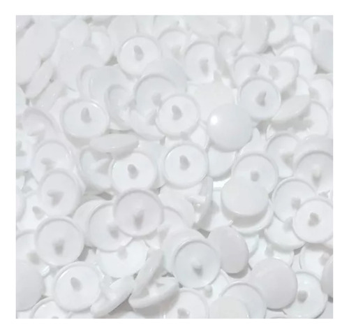 100 Jgos. Broches Plastico Snap Blanco T5 -12mm P/ Pinza Kam