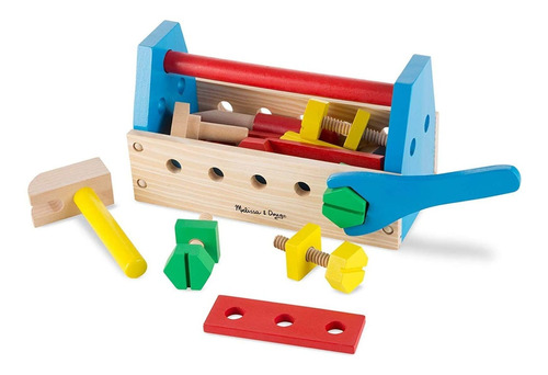  Takealong Tool Kit Wooden Toy Pretend Play, Sturdy Woo...