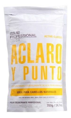 Issue Polvo Decolorante Aclaro Y Punto Pelo Natural X 700gr