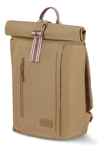 Mochila Lipault City Plume Rolltop Bp Hour Sandstone Color Beige