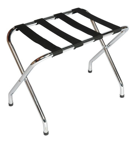 Porta Equipaje-maleta Plegable De Metal Y Cintas Negras Csl