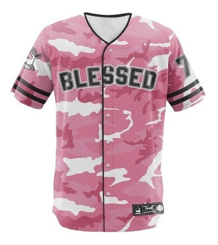 Imagem 1 de 2 de Camisa Jersey Baseball Hype Floral Jogo Time Verão Cult Moda