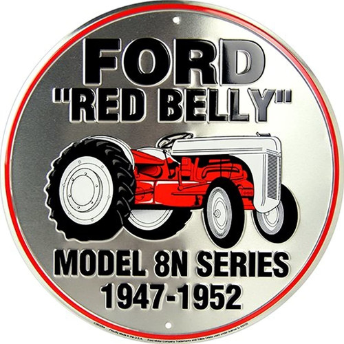 Ford Red Belly Modelo 8n Rojo Tractor Retro Vintage Vintage
