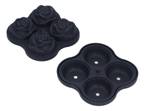 Molde De Bandeja De Hielo De Silicona 4hole Rose Mold Ball M